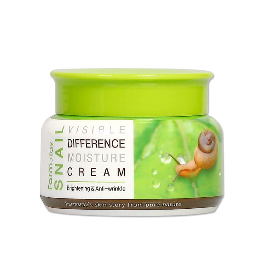 Легкий крем с улиточным муцином FarmStay Visible Difference Moisture Snail Cream