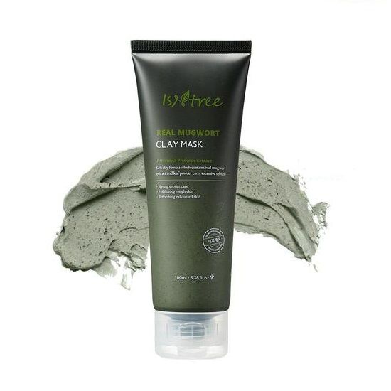 Успокаивающая глиняная маска с экстрактом полыни IsNtree Real Mugwort Clay Mask