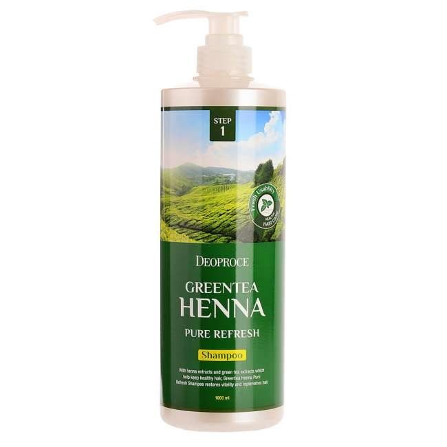 Шампунь для волос с зел. чаем и хной DEOPROCE SHAMPOO - GREENTEA HENNA PURE REFRESH