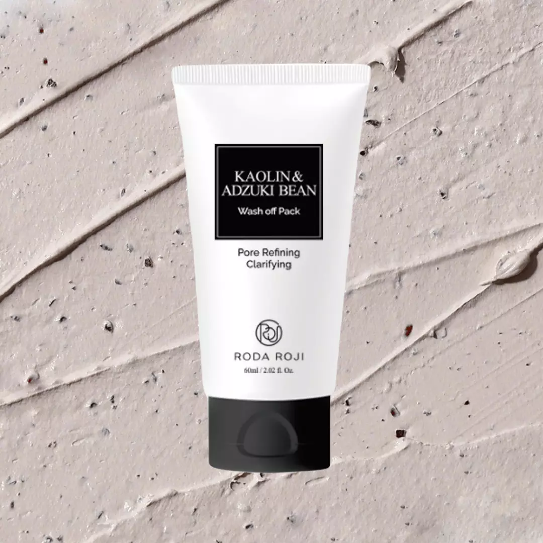 Маска для очищения пор с каолином и бобами Адзуки RODAROJI Kaolin & Adzuki Bean Wash Off Pack