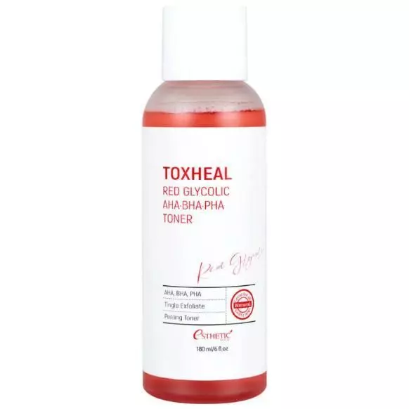 Тоник-пилинг с гликолевой кислотой Esthetic House Toxheal Red Glycolic AHA-BHA-PHA Toner